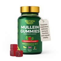 Youthful Roots Mullein Leaf Gummies – Herbal Respiratory & Airway Support – Vegan, Non-GMO, Sugar-Free