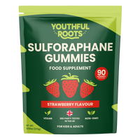 Youthful Roots Sulforaphane Gummies – Brain, Immune & Detox Support – Strawberry Flavour – Vegan, Gluten-Free – 90 Gummies