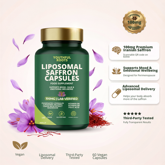Youthful Roots Liposomal Saffron Capsules – Mood, Calm & Emotional Wellbeing Support – 60 Capsules