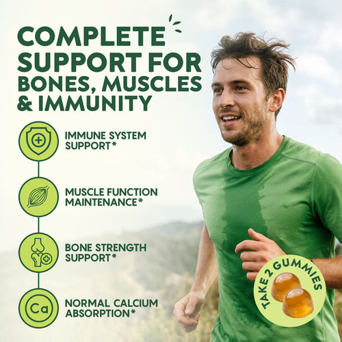 Youthful Roots Vitamin D3 Gummies | 4000 IU | 60 Vegan Gummies | Peach Flavour