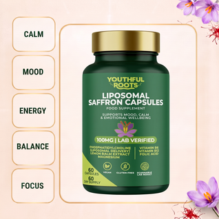 Youthful Roots Liposomal Saffron Capsules – Mood, Calm & Emotional Wellbeing Support – 60 Capsules